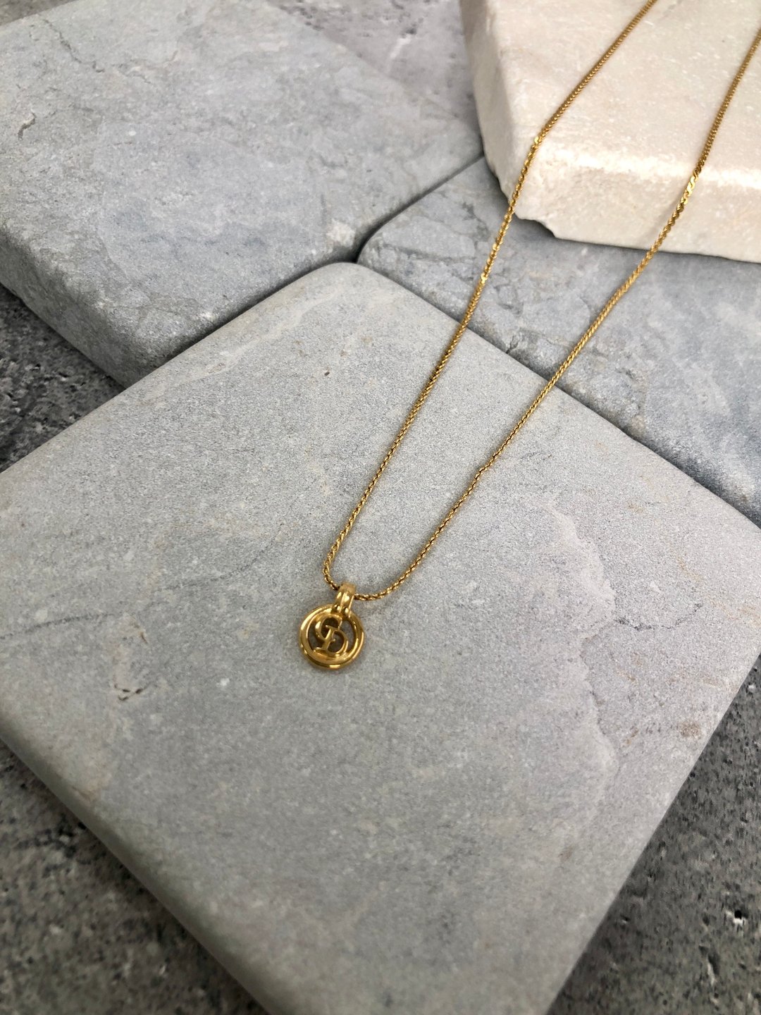【日本直送二手包装】Christian Dior 项链金CD 复古 Vintage 36uf24 - 项链 - 其他材质 金色