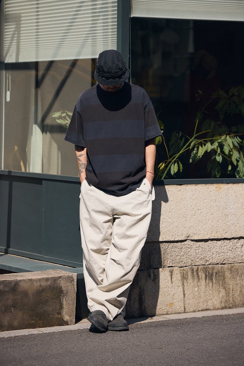 25SS四季日系宽松直筒束脚抽绳伞兵裤百搭工装中性休闲长裤 - 男士长裤 - 棉．麻 黑色