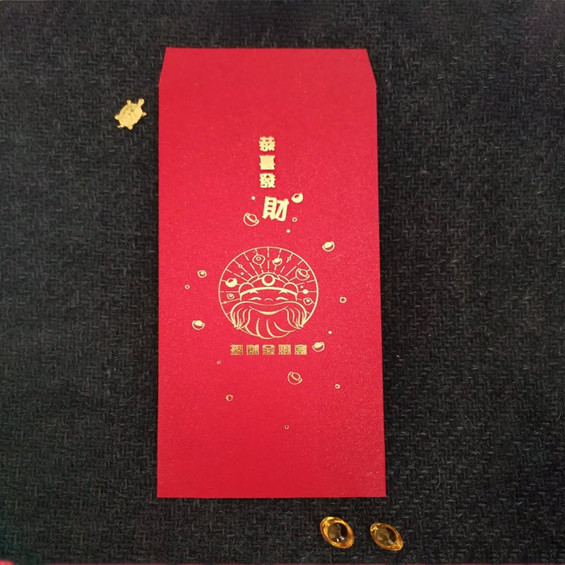 土地公招财金如意红包袋 5入/1组 烫金红包 新年红包袋 财运红包 - 红包/春联 - 纸 红色