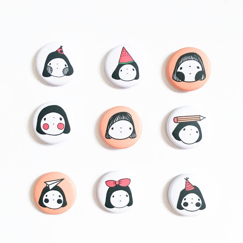 大头们 / 小徽章 - 徽章/别针 - 塑料 多色