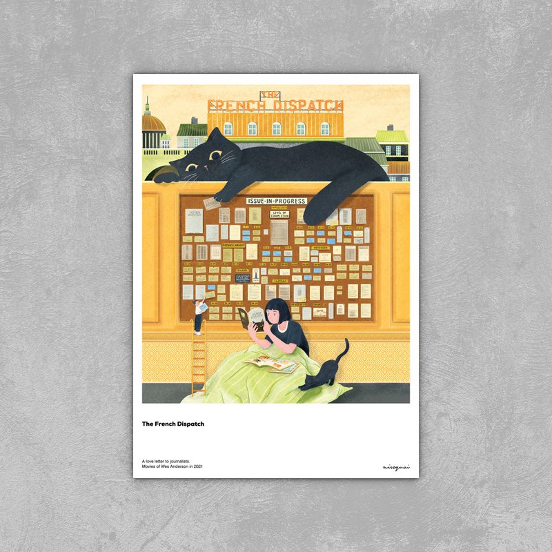 missquai 电影系列明信片 - The French Dispatch - 卡片/明信片 - 纸 