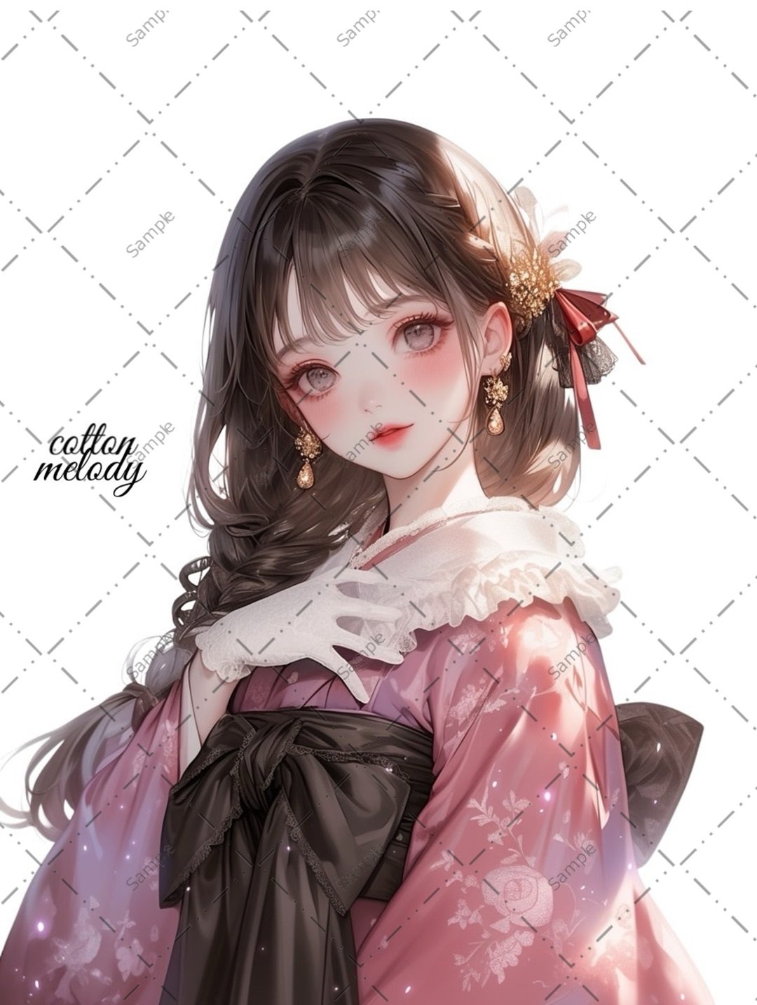 original sticker no.1311 人物贴纸 原创贴纸 人物贴纸 女孩贴纸 原创人物贴纸 - 贴纸 - 纸 