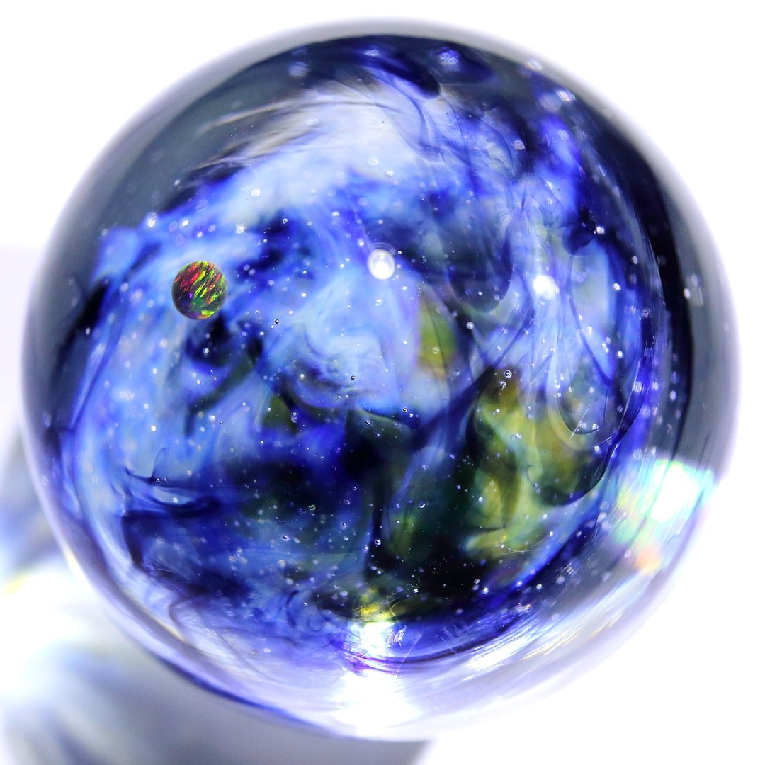 50mm 两面星云宇宙玻璃球摆设 no.M192 - 摆饰 - 玻璃 蓝色