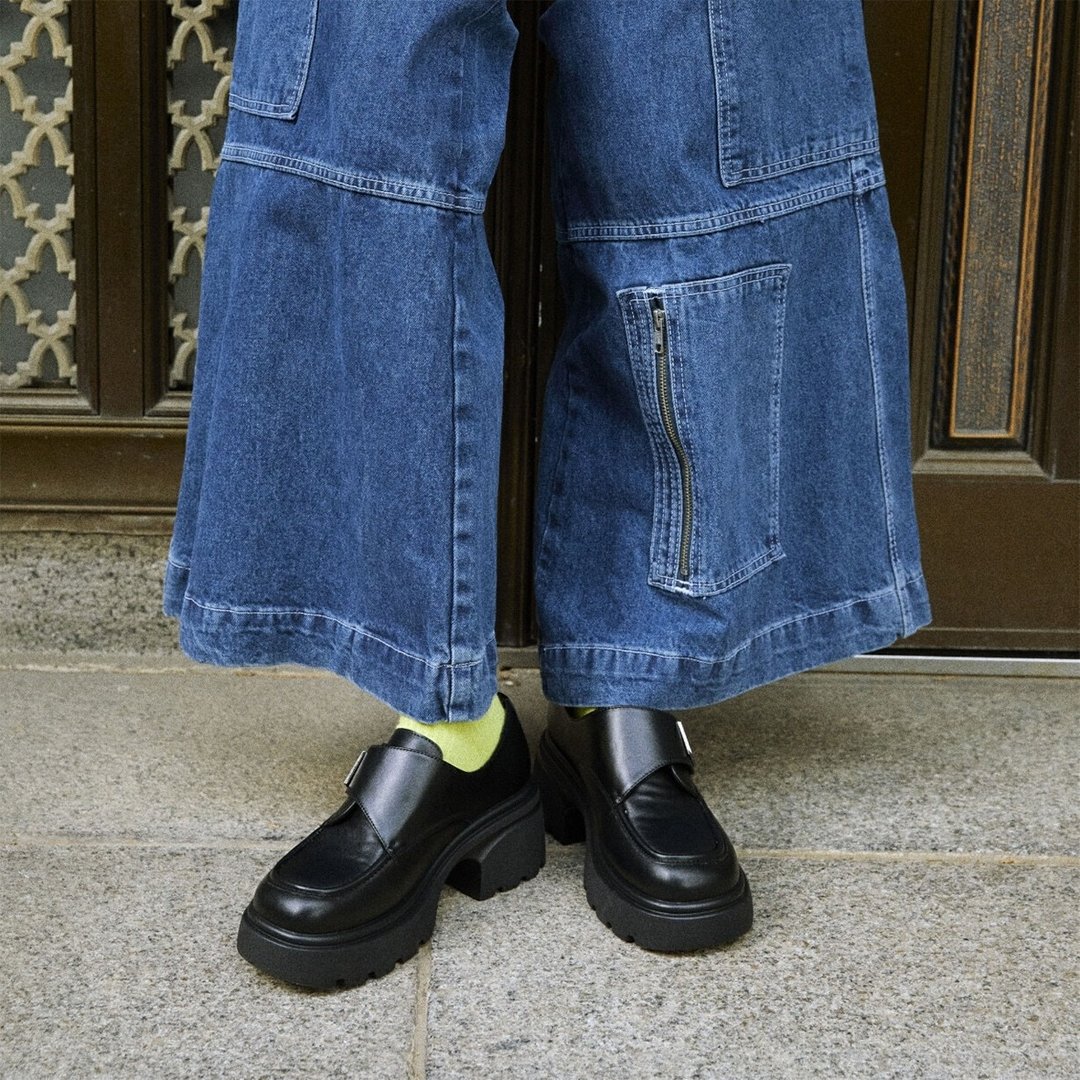 預購 SPUR Monk Strape Flatform Loafer - 厚底樂福鞋 UA9029BK - 其他女款皮鞋 - 其他材质 