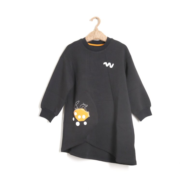 BIR童装 | 刺绣连身裙 (红/黑) - 童装裙 - 棉．麻 多色