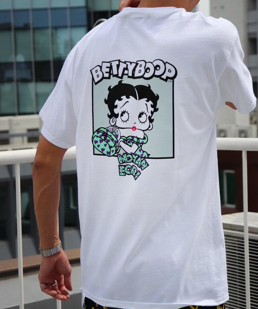 moyan × Betty Boop 联名 T 恤 - 女装 T 恤 - 棉 白色