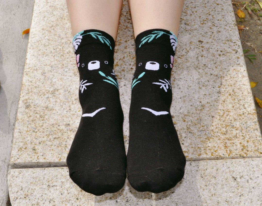 Taiwanimal 湾A麻吉_熊·爱你_平口袜 - 袜子 - 棉 多色