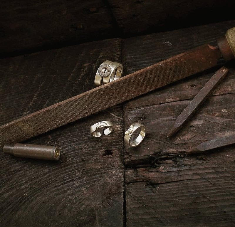 实物子弹 银对戒组 Bullet couple rings - 对戒 - 纯银 银色