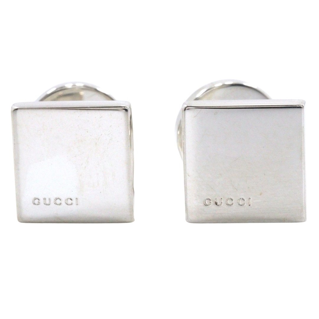 【日本直送】Gucci GUCCI 方形Logo 袖扣 925银 方形 男款【二手】 - 袖扣 - 银 银色