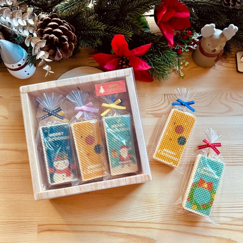 交换礼物 | 圣诞节书签饼干礼盒 (6片/盒) - 手工饼干 - 新鲜食材 
