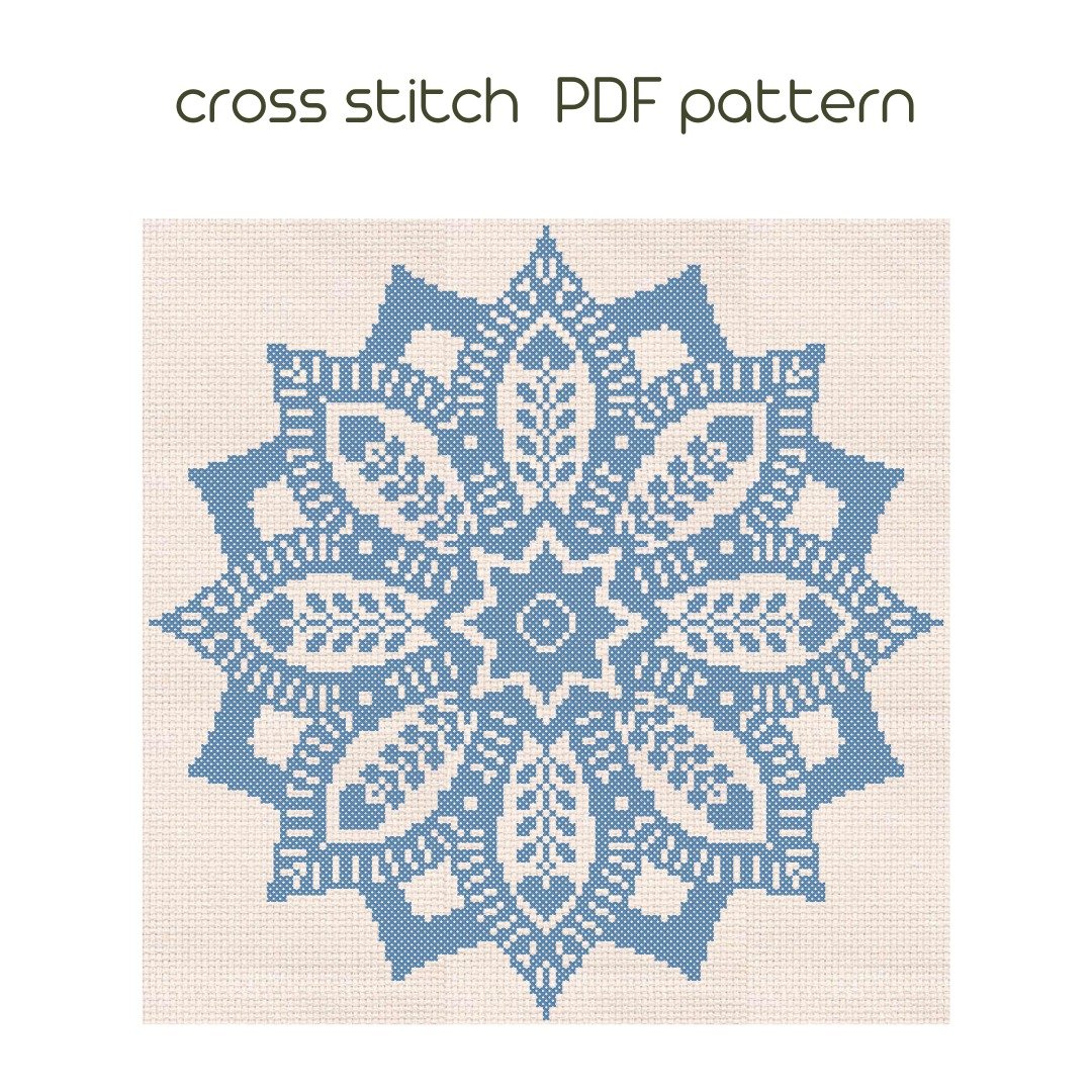 十字繡圖案 Ornament cross stitch, Geometric cross stitch pattern, PDF Pattern /138/ - 手工艺教程/工具书 - 其他材质 