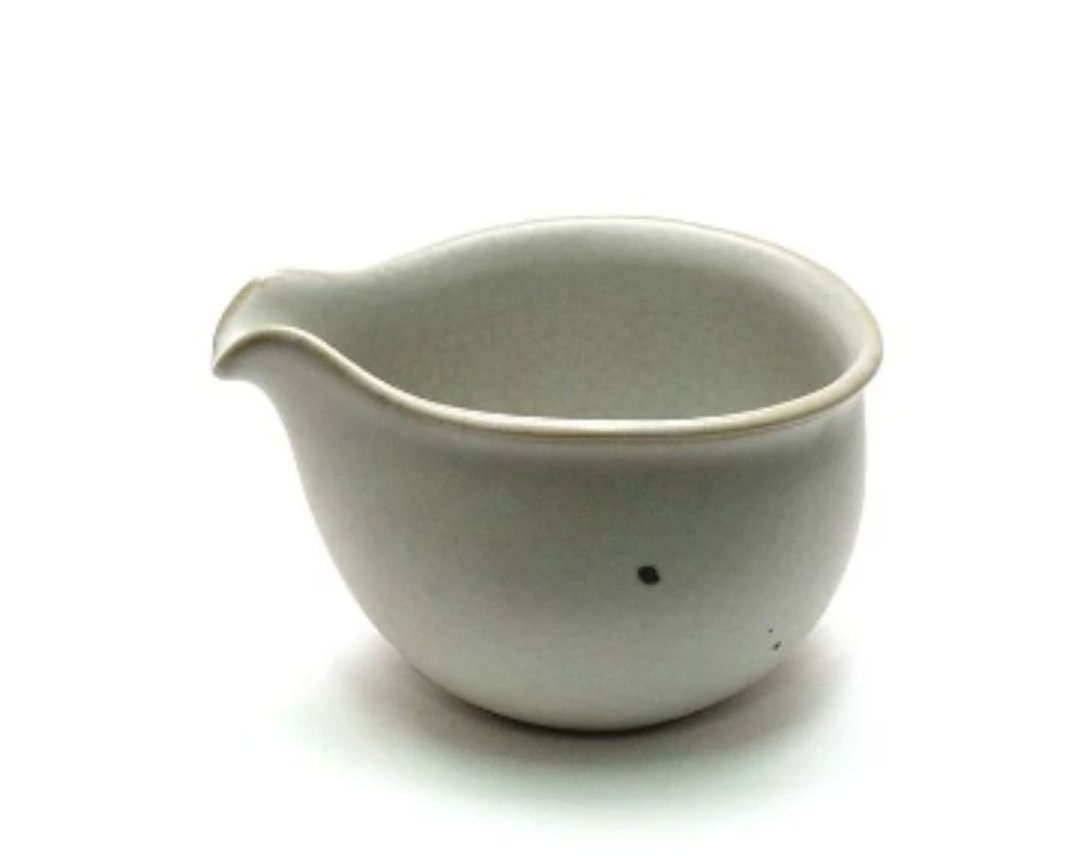 陶作坊│怀汝胖扁茶海_牙白墨韵 - 茶具/茶杯 - 其他材质 蓝色