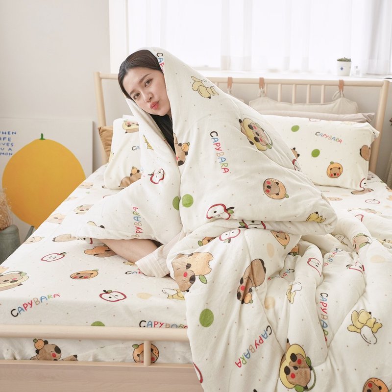 超柔瞬暖法兰绒床包 被套 铺棉暖暖被/床单 两用被毯/FL056 - 寝具 - 聚酯纤维 