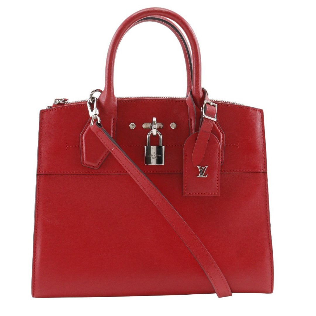 【日本直送】路易威登 LOUIS VUITTON City Steamer PM 手提包 2WAY 肩背包 M51030 Rouge 女性【二手】 - 手提包/手提袋 - 真皮 红色