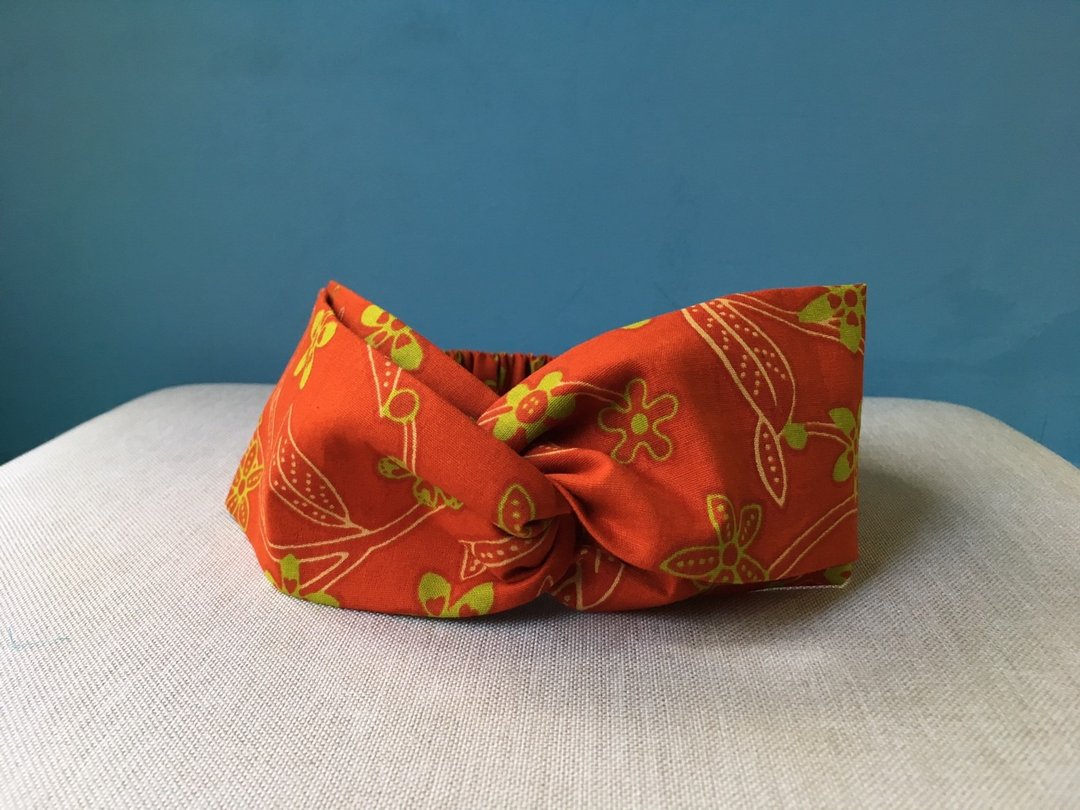 经典发带 / 非洲之花 / 非洲布 / 限量 - 发带/发箍 - 棉 多色