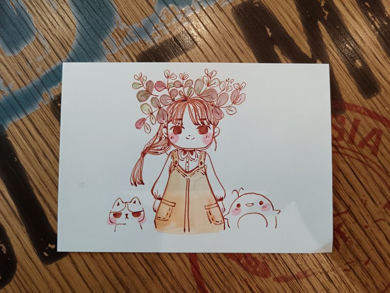 欢乐植物伙伴钢笔淡彩原画 - 海报/装饰画/版画 - 纸 