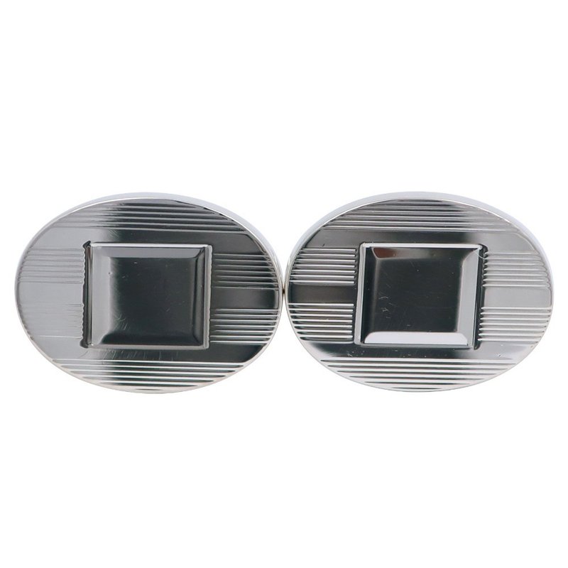 【日本直运】蒂芙尼 TIFFANY&Co. 椭圆形袖扣 纯银 925 男士【二手】 - 袖扣 - 银 银色