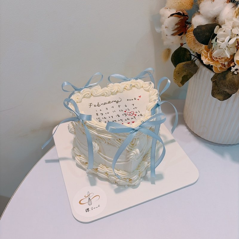 缎带爱心燃烧蛋糕 定制化 生日蛋糕 燃烧蛋糕 节日 纪念日 庆生 - 蛋糕/甜点 - 新鲜食材 