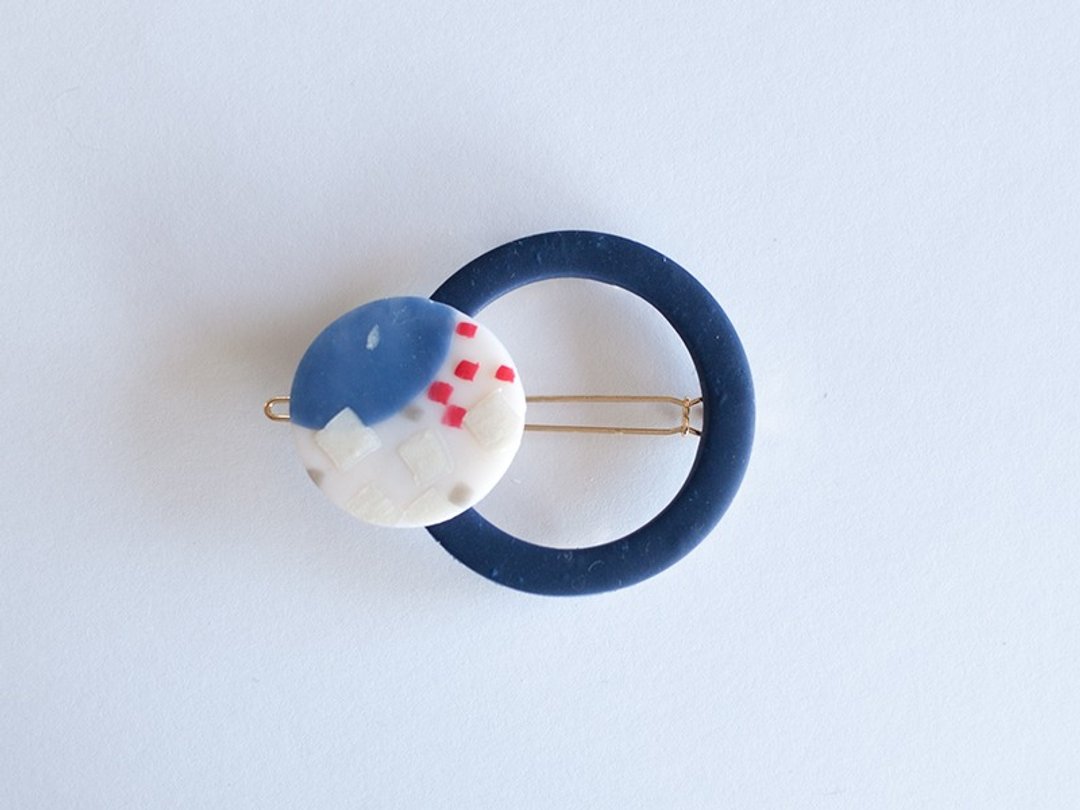 [1 point only] Circle hairpin - 发饰 - 粘土 蓝色