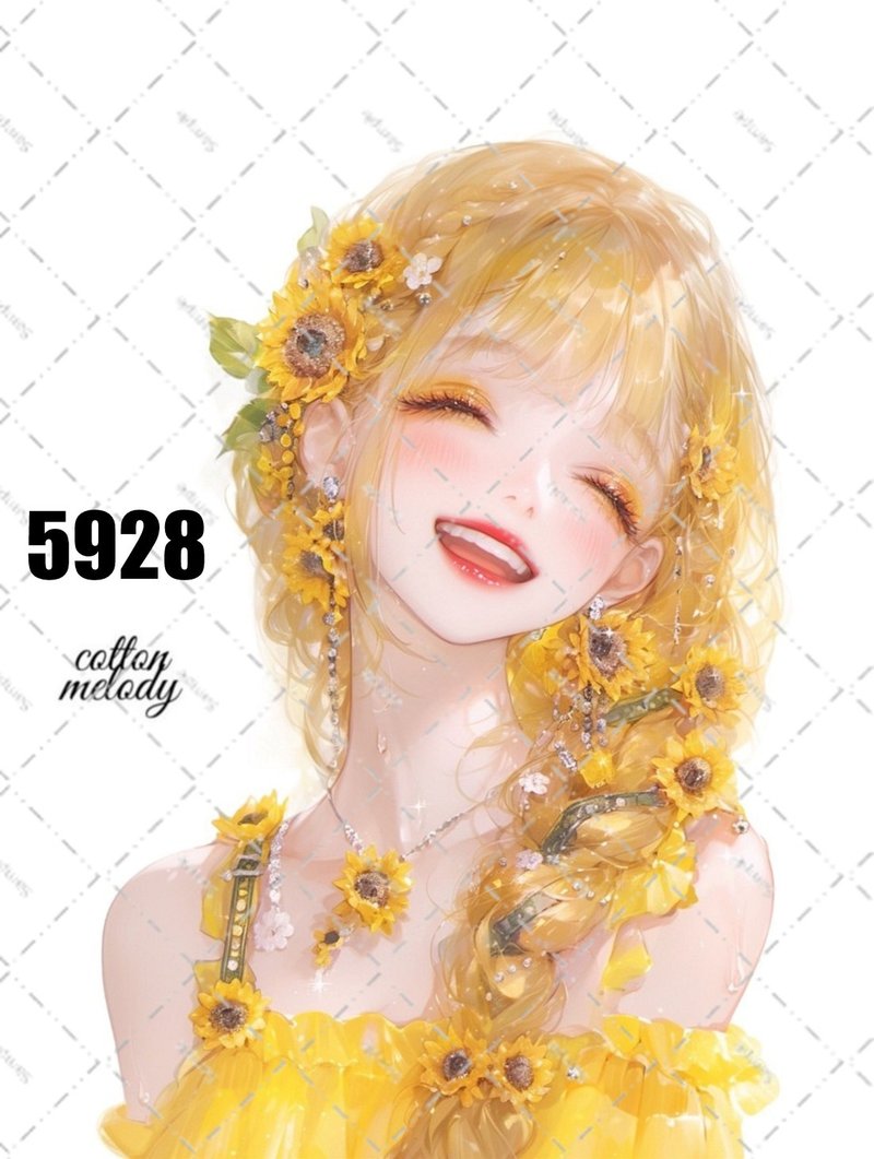 original sticker no.5928 人物贴纸 原创贴纸 人物贴纸 女孩贴纸 原创人物贴纸 - 贴纸 - 纸 