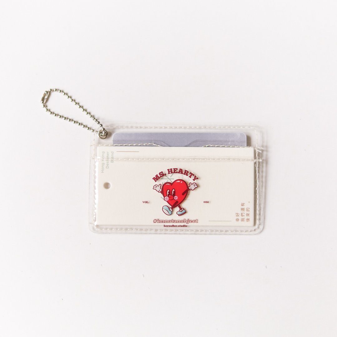 【透明卡套】MS. HEARTY - 零钱包 - 塑料 红色