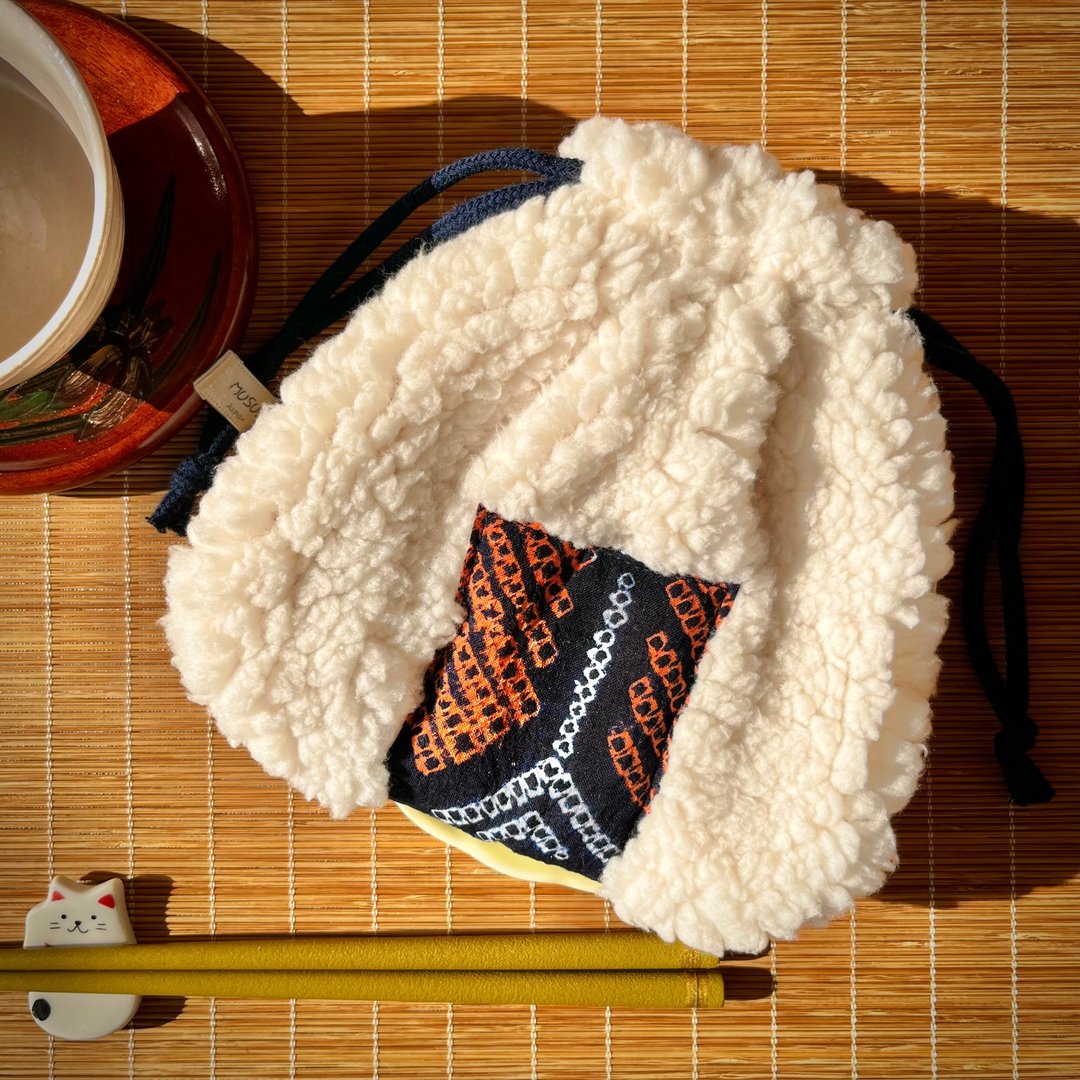 和服饭团束口袋 - 鹿子绞染深蓝 | 束口袋 升级再造 限定一品 手 - 化妆包/杂物包 - 其他材质 