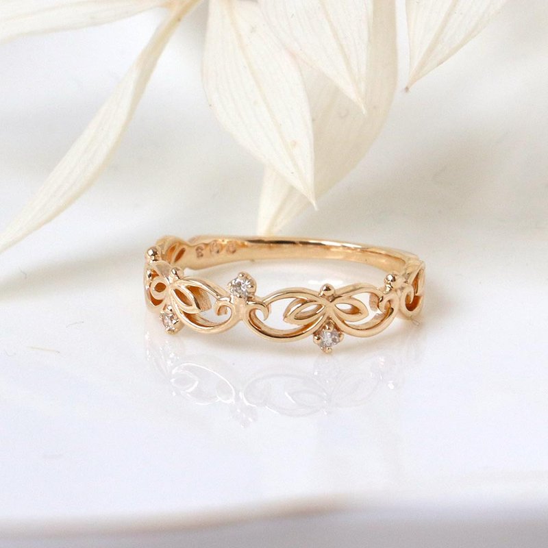 Visel  古典藤蔓果钻戒 - 戒指 - 贵金属 金色