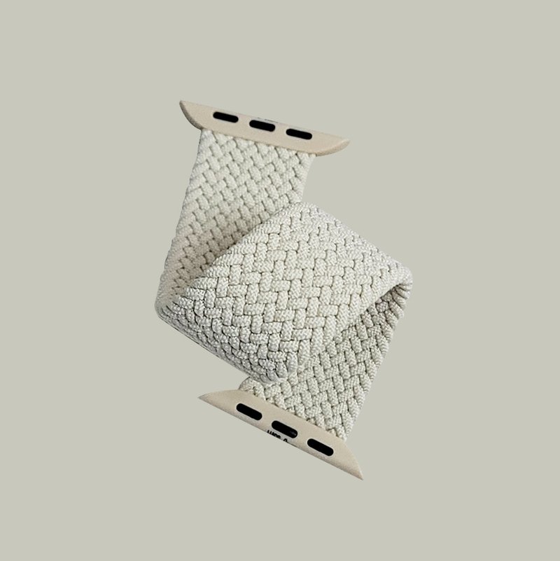 HAPS Chap. 米白色尼龍編織彈力Apple Watch錶帶 - 表带 - 尼龙 多色