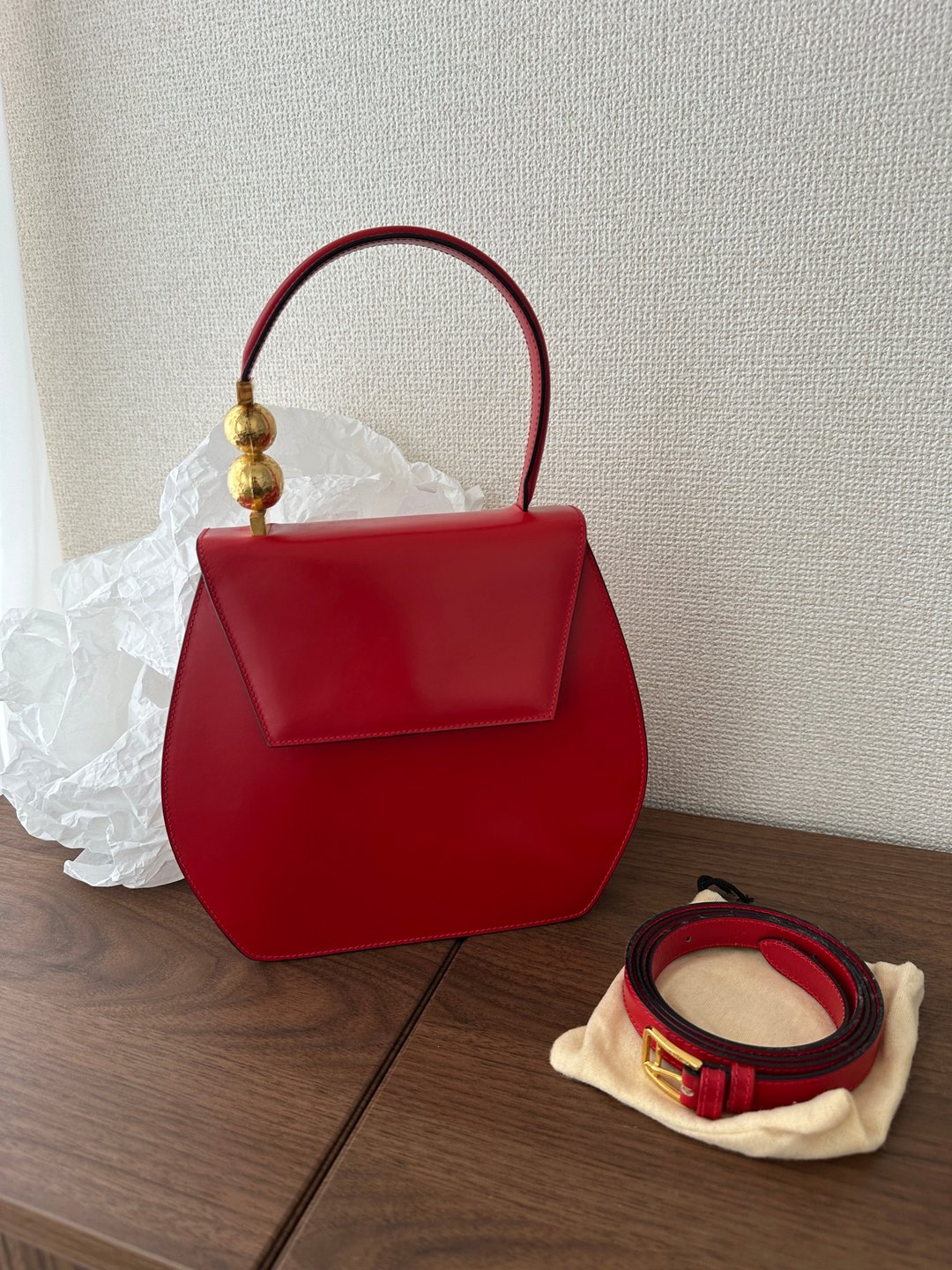 中古包 Celine 赛琳 超罕有星球 Kelly - 手提包/手提袋 - 真皮 红色