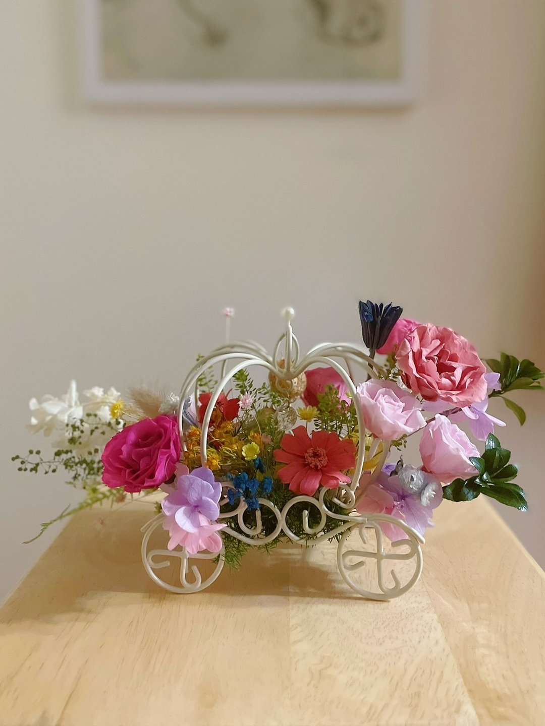【花诉花艺】梦幻马车造型永生桌花/开幕花礼/升迁花礼/祝贺花礼 - 摆饰 - 植物．花 多色