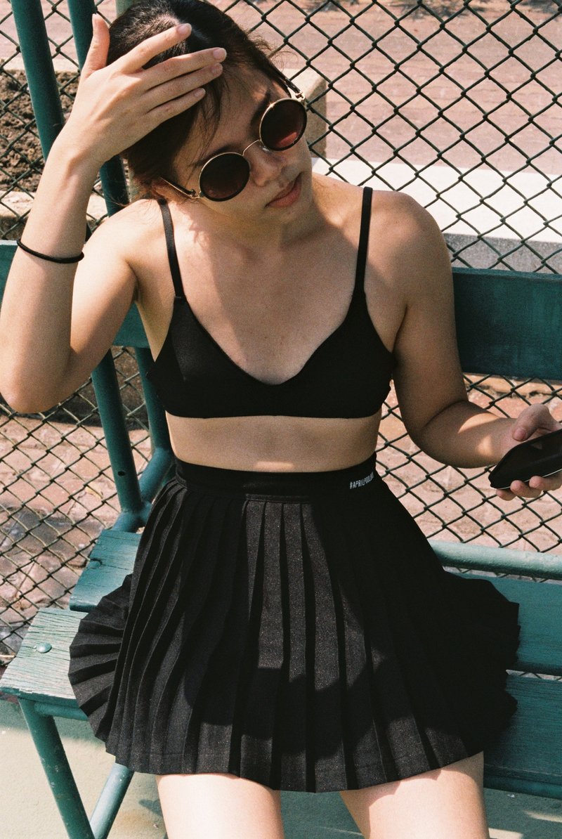 Aprilpoolday Swimwear / PLEATED SKIRT / Black / S - 女装泳衣/比基尼 - 其他材质 黑色