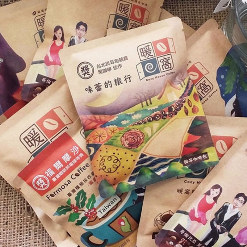 【暖窝咖啡】环游世界综合 滤冲式挂耳咖啡包 20、40包 随机出货 - 咖啡 - 其他材质 咖啡色
