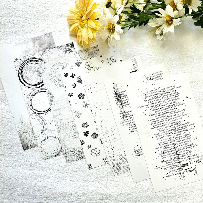 印章层叠背景纸 - 贴纸 - 纸 