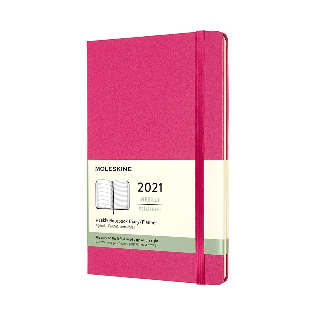 _勿上架_MOLESKINE 2021 周记 12M 硬壳 - L 型紫红 - 烫金服务 - 笔记本/手帐 - 纸 粉红色
