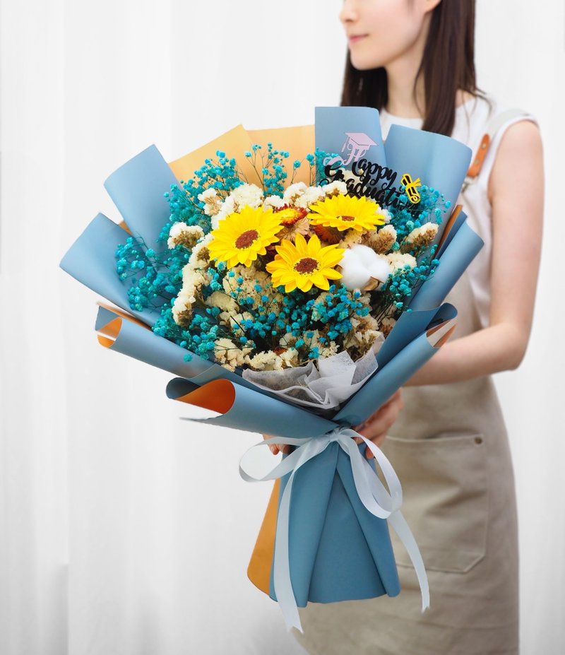 Leaflorist 毕业花束  XL size - 干燥花/捧花 - 植物．花 白色