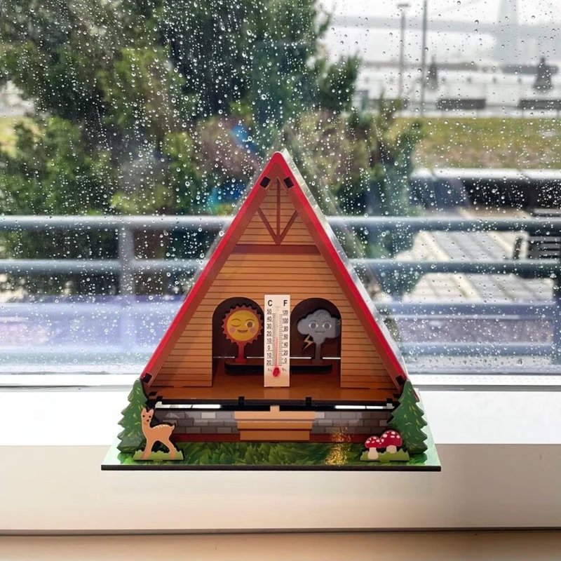 Kikkerland  DIY 瑞士小屋气象湿度计 - 木工/竹艺/纸艺 - 木头 