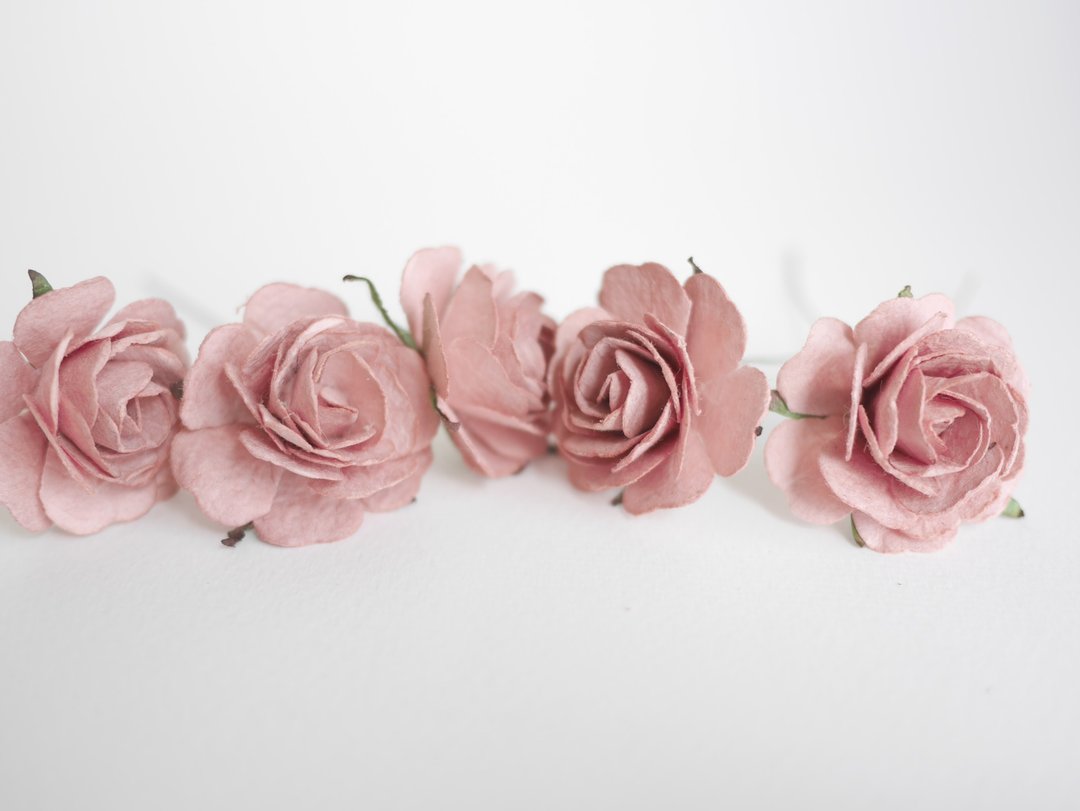 Paper Flower, centerpiece, 25 pieces mulberry rose size 3.5 cm., rose vale color - 其他 - 纸 粉红色