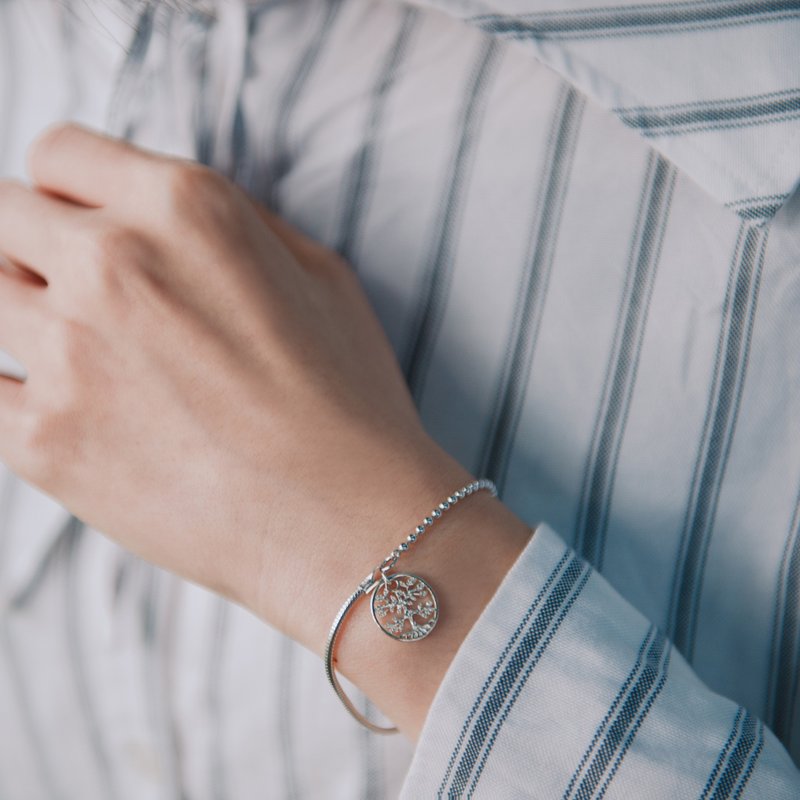 生命力-纯银手链 - 手链/手环 - 其他金属 银色