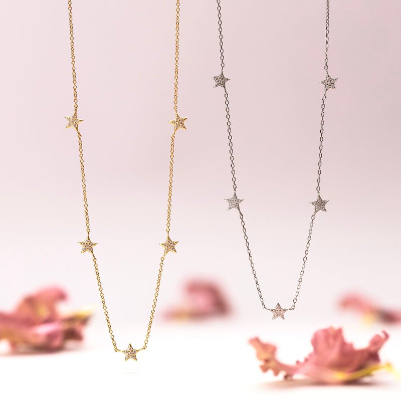 Stella necklace -LATUA STELLA- - 项链 - 纯银 金色