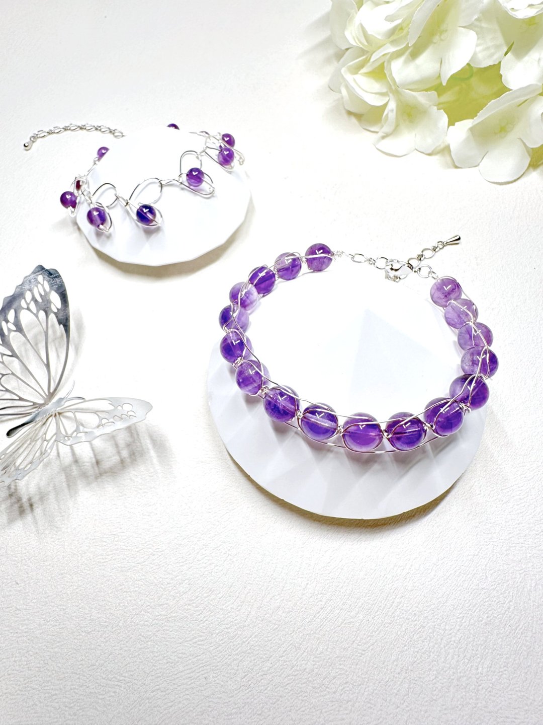 紫水晶 Amethyst 手链 - 手链/手环 - 水晶 