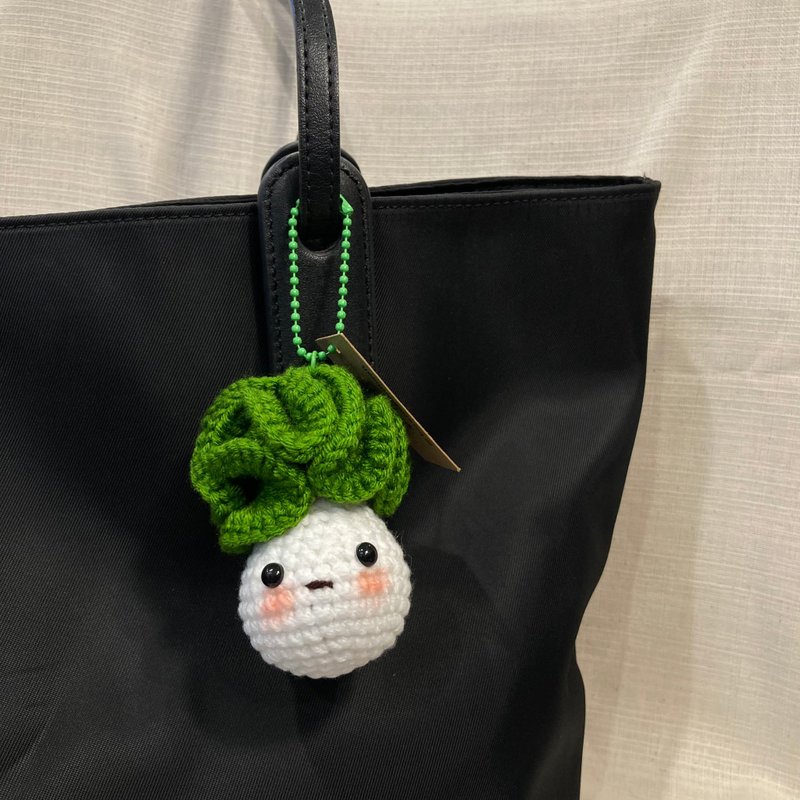 钩编白菜钥匙扣 - 钥匙链/钥匙包 - 棉．麻 绿色