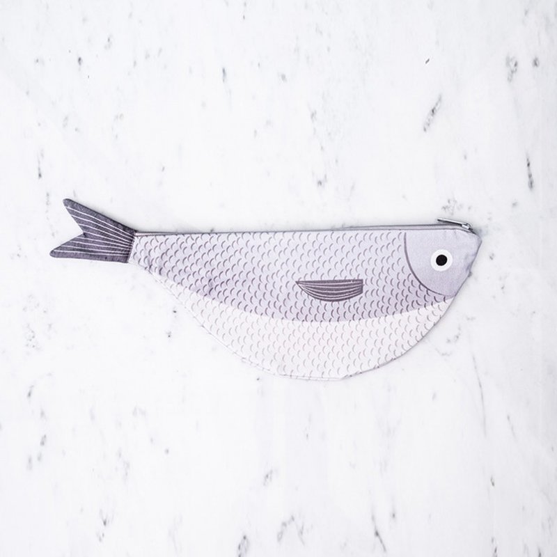 地中海鲈鱼收纳袋 | Don Fisher - 化妆包/杂物包 - 棉．麻 灰色