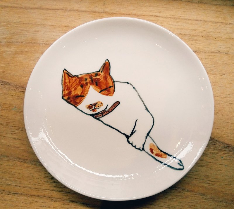 《KerKerland》想你一切都好☉手绘瓷盘 - 浅碟/小碟子 - 瓷 多色