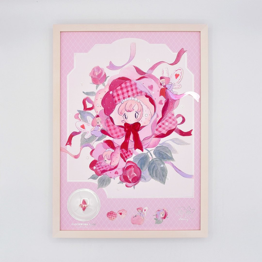 幻想植物系列海报 - 拼布玫瑰 (AAMY) - 海报/装饰画/版画 - 纸 