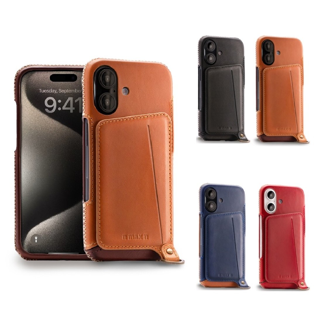 iPhone 16 经典系列-磁吸站立卡袋手机皮套-四色任选 - 手机壳/手机套 - 真皮 咖啡色