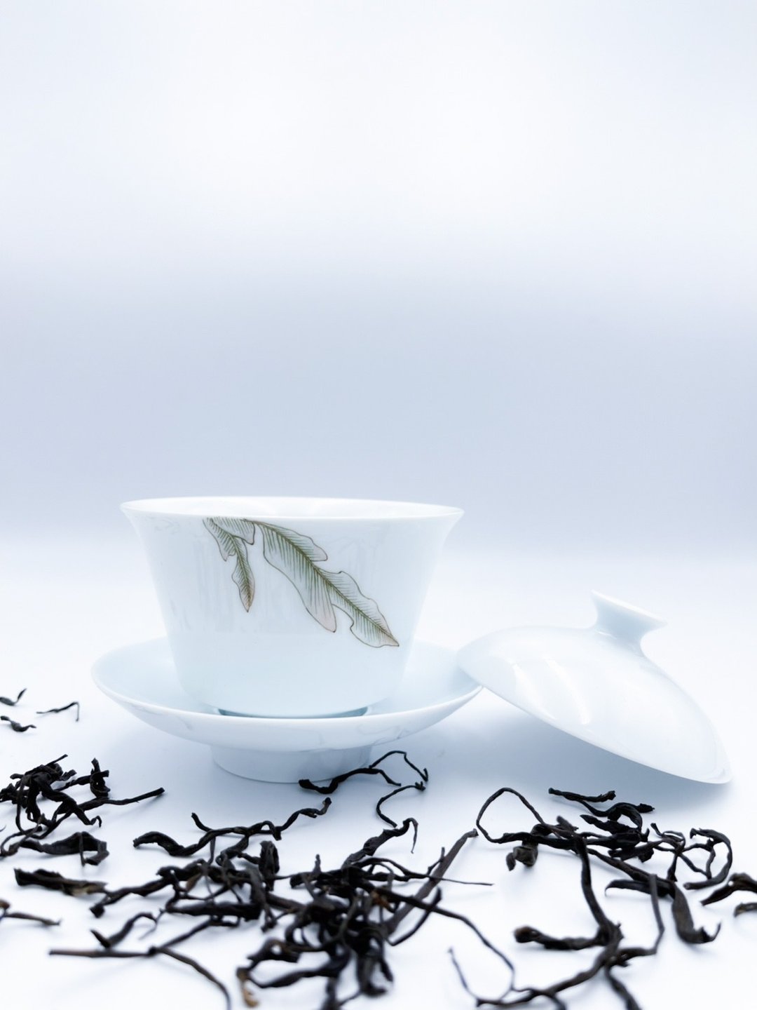 不言美器 釉中彩 如意奉杯 芭蕉叶 - 茶具/茶杯 - 瓷 