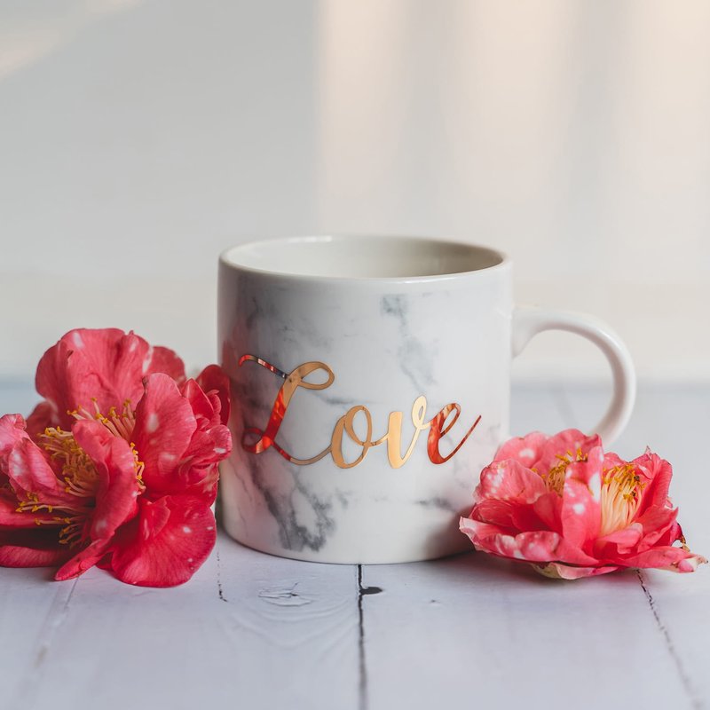 【定制】1杯-大理石纹贴金马克杯 |结婚礼物、生日礼物、情人礼物 - 其他杯子 - 瓷 金色