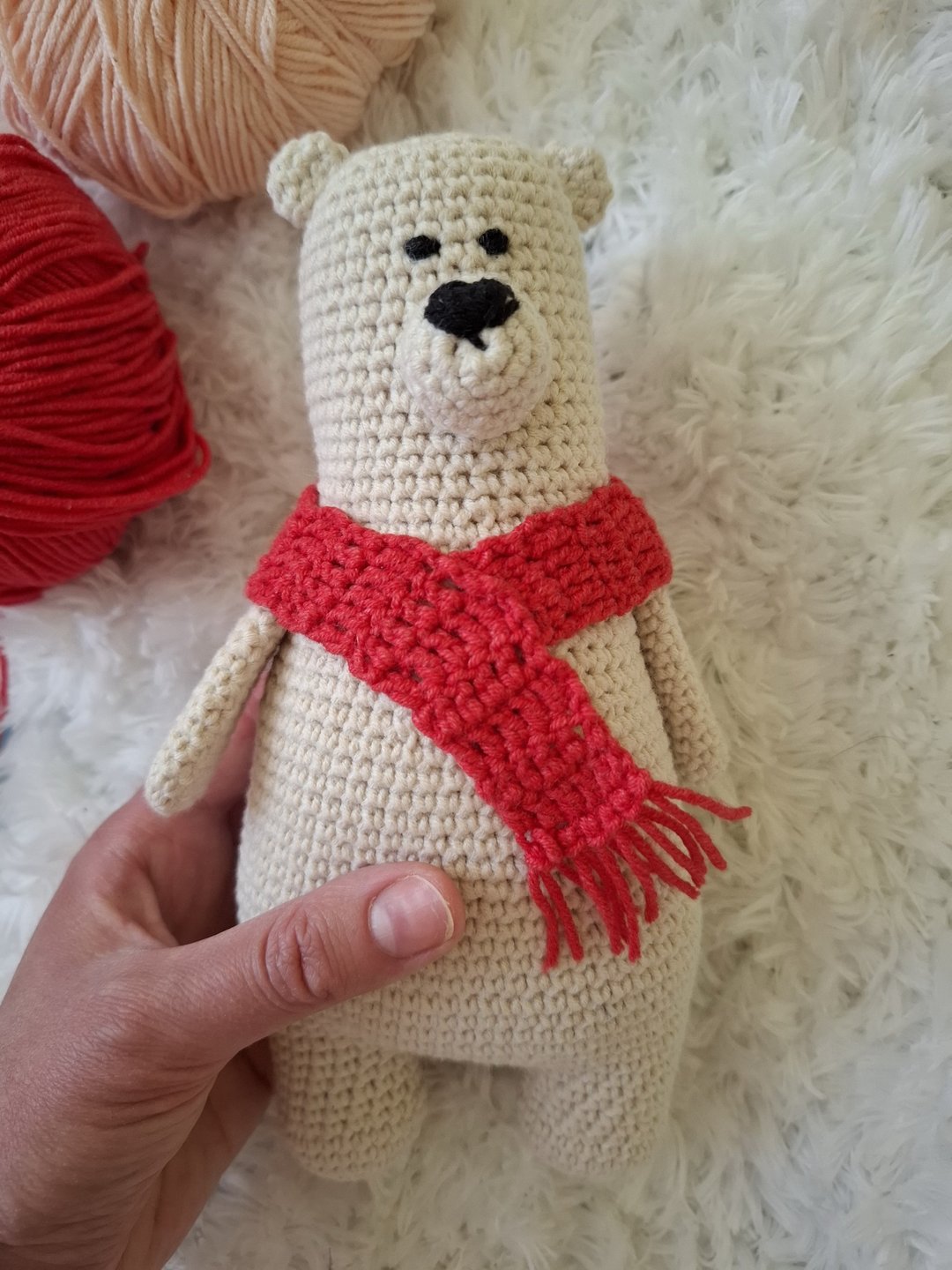 熊玩具钩针熊毛绒熊婴儿礼物 amigurumi 儿童 - 玩具/玩偶 - 棉 蓝色