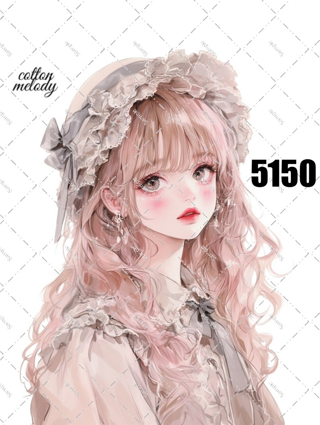 original sticker no.5150 人物贴纸 原创贴纸 原创人物贴纸 装饰贴纸 cotton melody - 贴纸 - 纸 