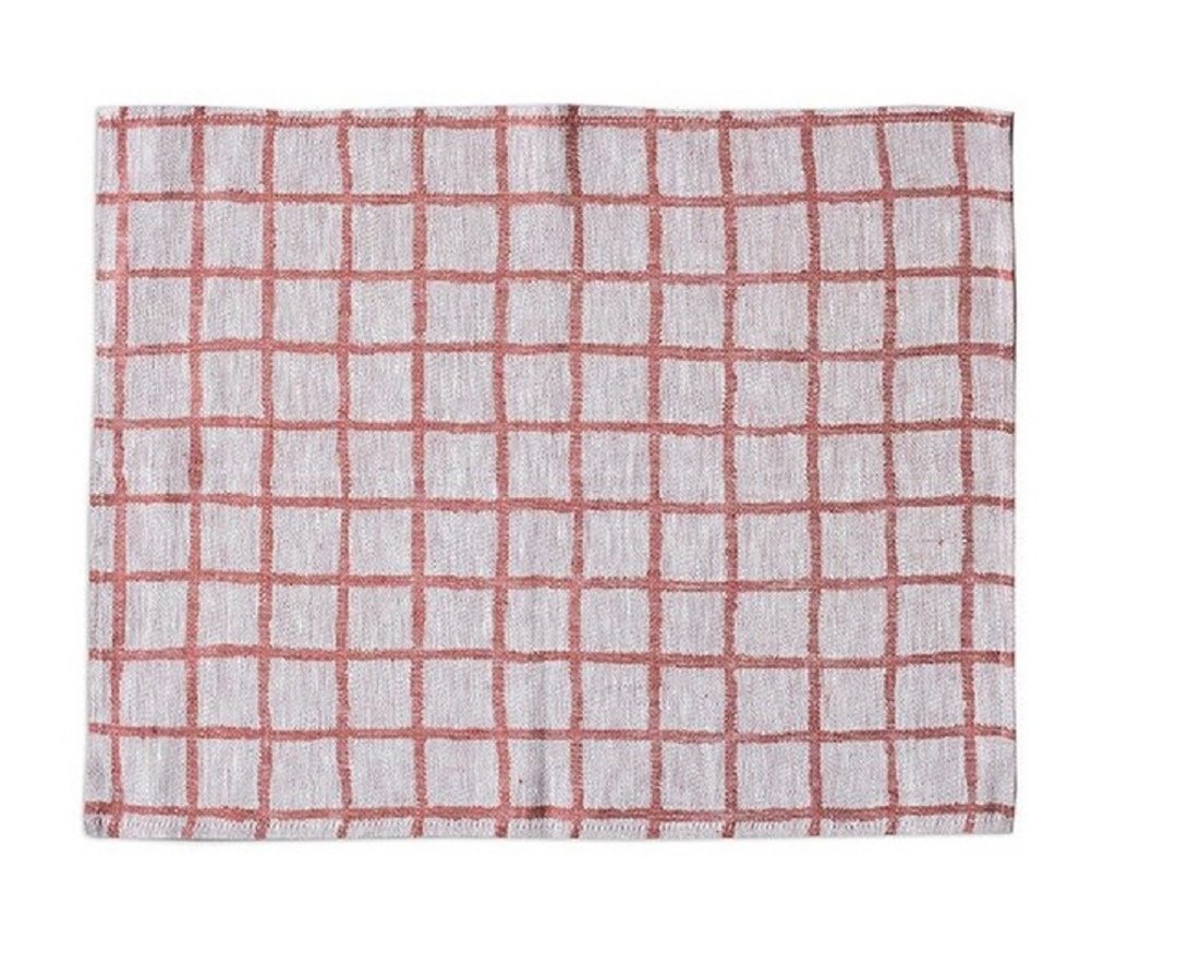 北欧风设计师款 – 方格桌垫(红) Rutig Place Mat, Red - 餐垫/桌巾 - 棉 红色